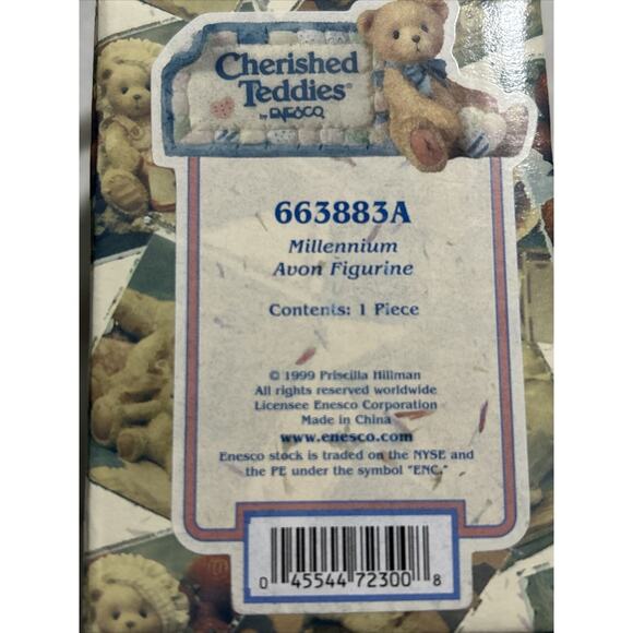 Cherished Teddies 663883A Millennium Avon Bear Figurine 1999 Enesco - Picture 2 of 5